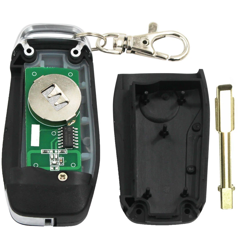 Изменение складной Флип Смарт дистанционные брелки для ключей 4+ 1/5 Кнопка флип-чехол для ключей 433 МГц 4D60 чип для Ford Mondeo, Uncut FO21 лезвие
