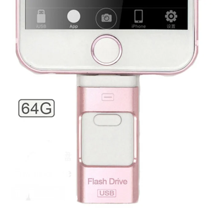 USB флэш-накопителей для iPhone 128 GB [3-в-1] освещение прыгать диск, USB флэш-памяти для iPhone, iPad, iOS, Android, PC