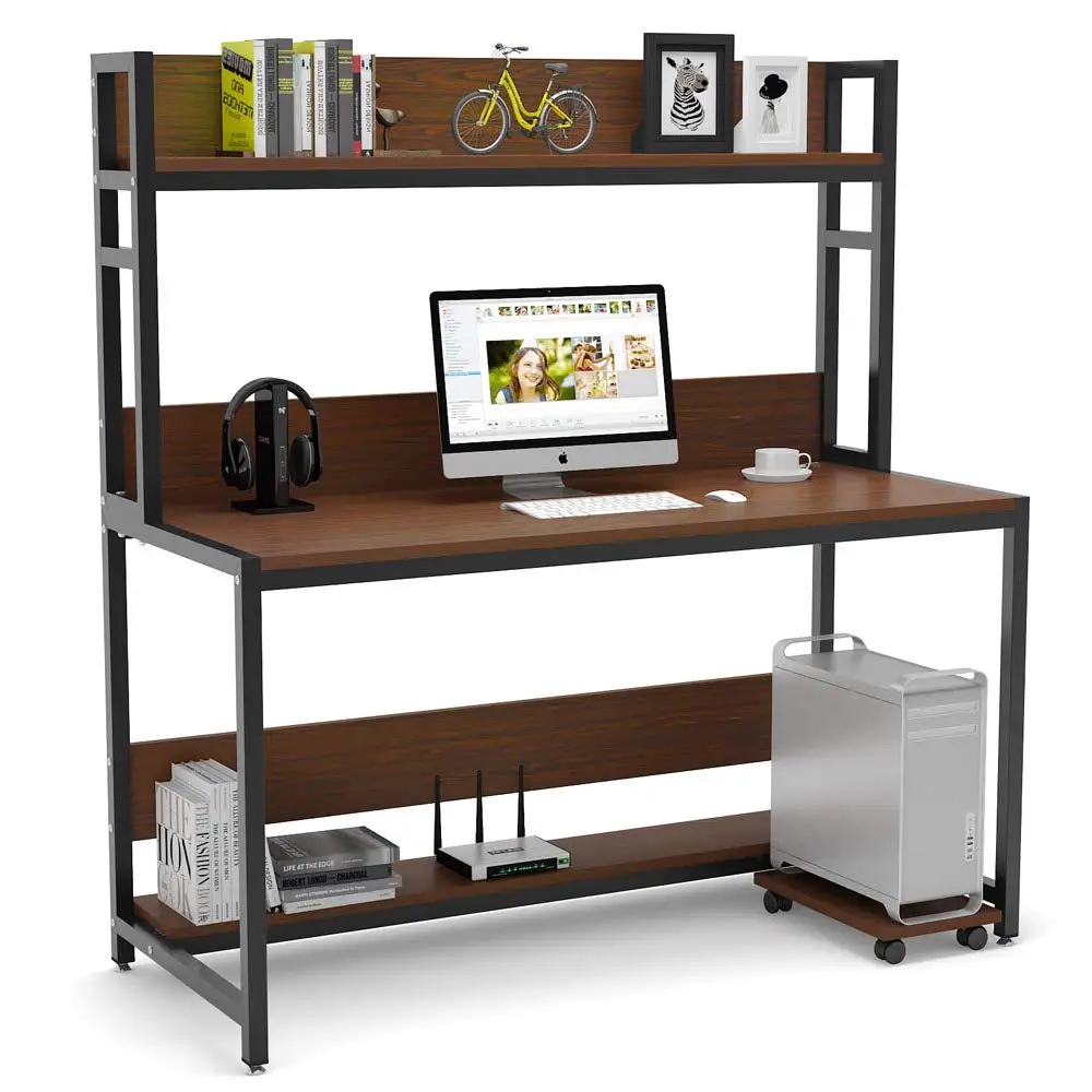 55 Large Computer Desk With Hutch Modern Writing Desk With
