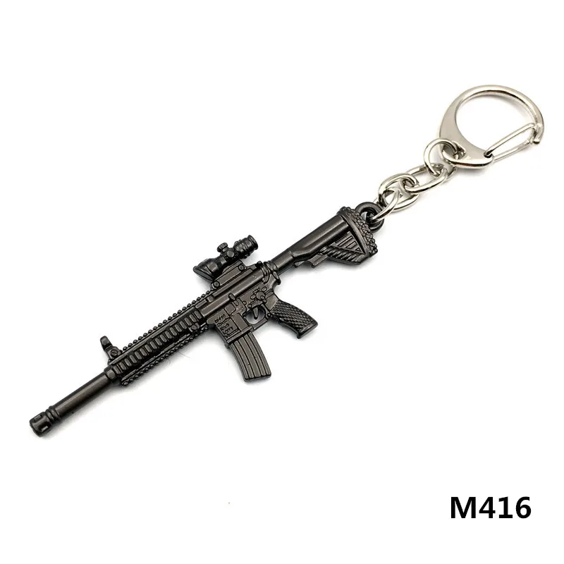 Игры PUBG мини 6 см Брелок в виде оружия M416 Ak брелок Металлический брелок для ключей из Держатели 50 шт./лот упаковка для блистерной карточки