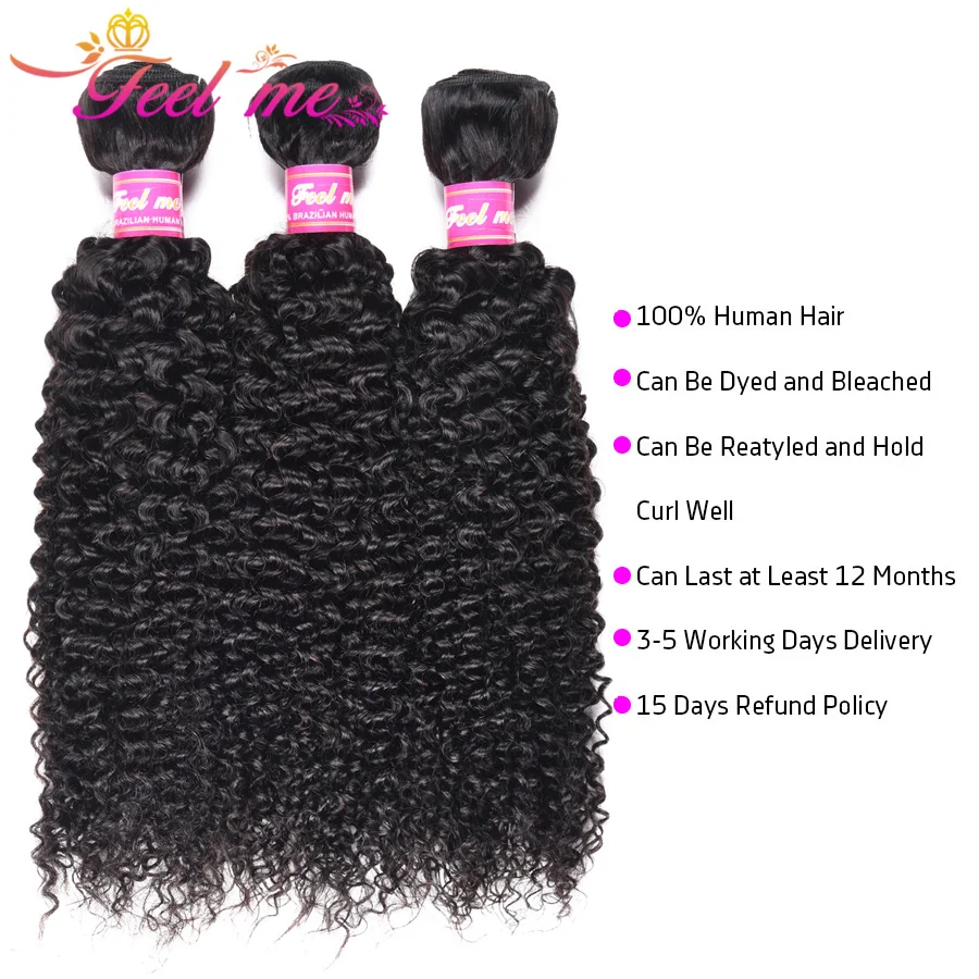 FEEL ME Hair Kinky Curly Hair Bundles With Closure Brazilian Human Hair Bundles With Closure Remy Hair 3 Bundles With Closure FEEL ME Hair Kinky Curly Hair Bundles With Closure Brazilian Human Hair Bundles With Closure Remy Hair 3 Bundles With Closure