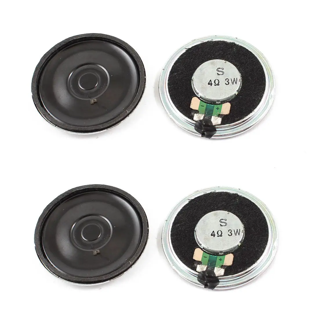 

3W 4 Ohm Metal Housing Round Internal Magnet Speaker Loudspeaker 4Pcs