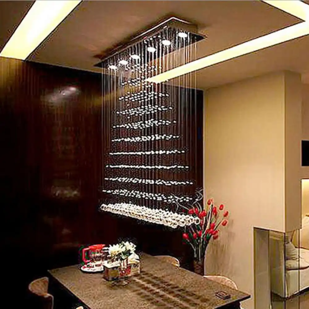 Modern LED Ceiling Light Curtain Partition Living Room Light Pyramid Rectangular Dining Room Restaurant Chandelier led lamps Modern LED Ceiling Light Curtain Partition Living Room Light Pyramid Rectangular Dining Room Restaurant Chandelier led lamps