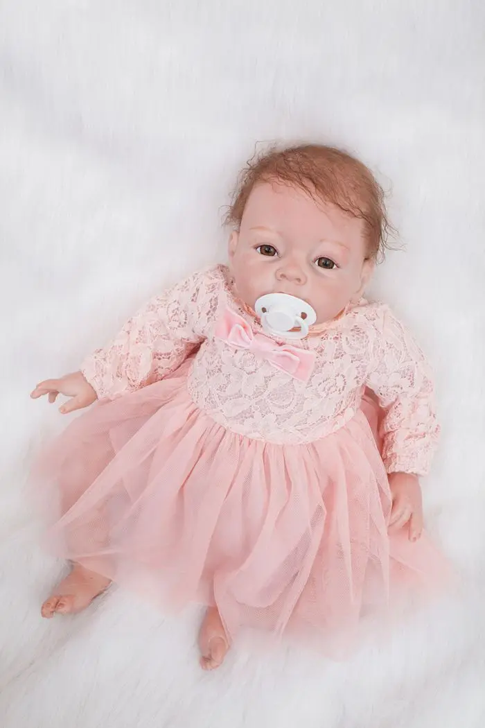 

Sudoll About 20" Reborn Soft Silicone Vinyl Doll Handmade Lifelike Newborn Baby Doll Acrylic eyes Doll New Arrival