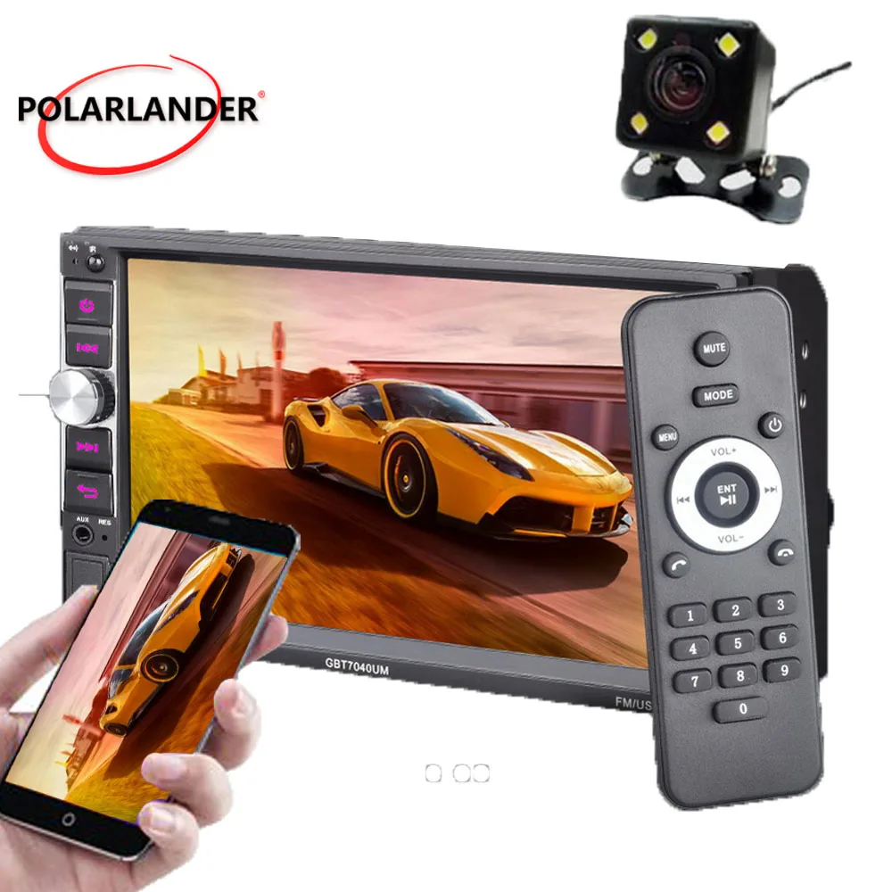

2 Din 7 Inch HD Car Radio MP5 MP4 Player Bluetooth 4.0 Call Without Delay USB/TF/FM/Auxin Supports Mirror Link For Android Phone