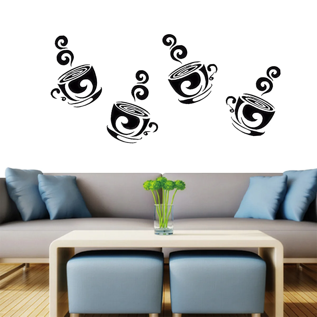 DIY Coffee Cup wall stickers for kitchen decor on the wall home decoration accessories kitchen wall stickers vinilos decorativos