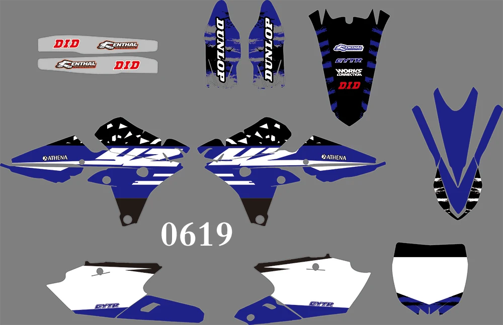 

0619 Motorcycle Team Graphic & Backgrounds Decal Stiker Kits for YAMAHA YZ250F YZ450F 2014 2015 2016 2017