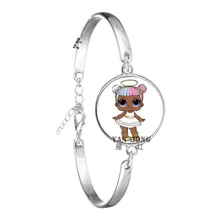 Красивый кукольный стеклянный браслет 20 мм стеклянный купол мультфильм ювелирные изделия круглый стеклянный браслет детский очаровательный подарок