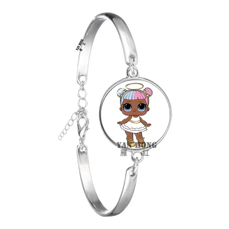 2019. Хит продаж, красивая кукла, стеклянный браслет, 18 мм, стеклянный купол, мультфильм, ювелирные изделия, Круглый стеклянный браслет, детски...