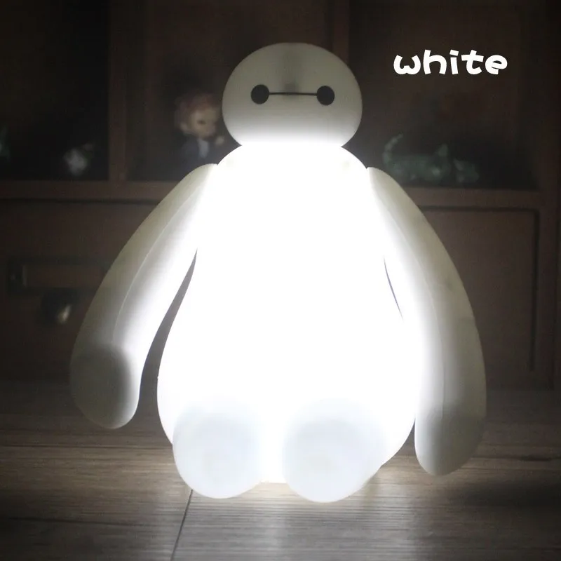 RGB с регулируемой яркостью Креативный Большой Герой милый мультфильм Baymax светодиодный usb зарядка Ночной светильник спальня лампа детский подарок ночник для детей