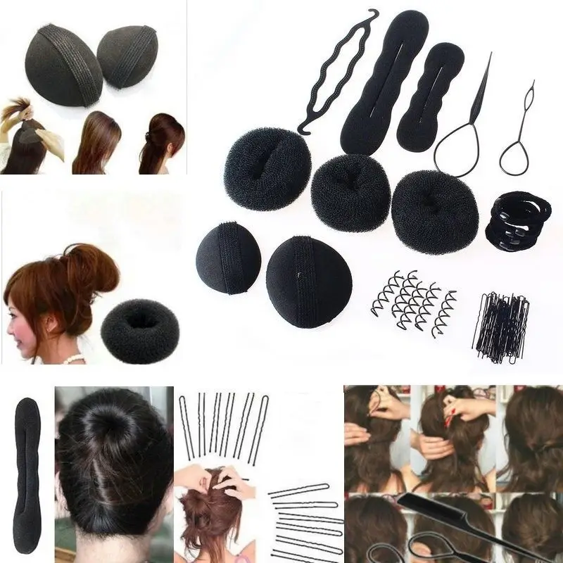 инструменты для укладки волос. приспособления для причесок волос. приспособление для плетения кос. петля стайлер для волосы. приспособления для причесок из длинных волос.