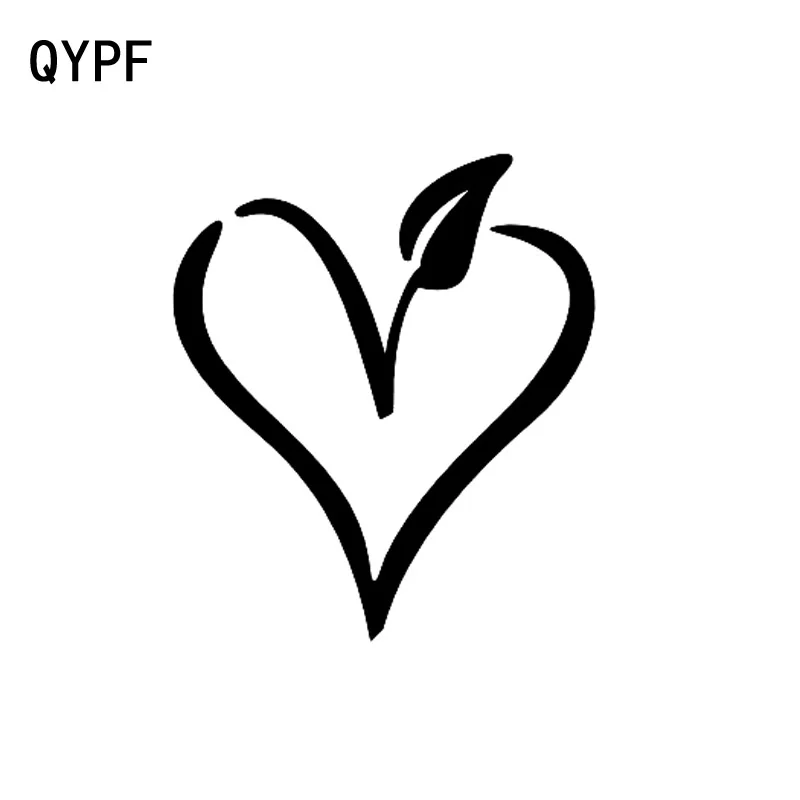 

QYPF 13CM*15CM Interesting VEGAN Heart Custom Vinyl Car-styling Decal Car Sticker C15-0639