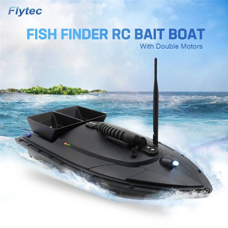 

Flytec 2011-5 Electric Fishing Bait RC Boat 500M Remote Fish Finder 5.4km/h Double Motor RC Toys