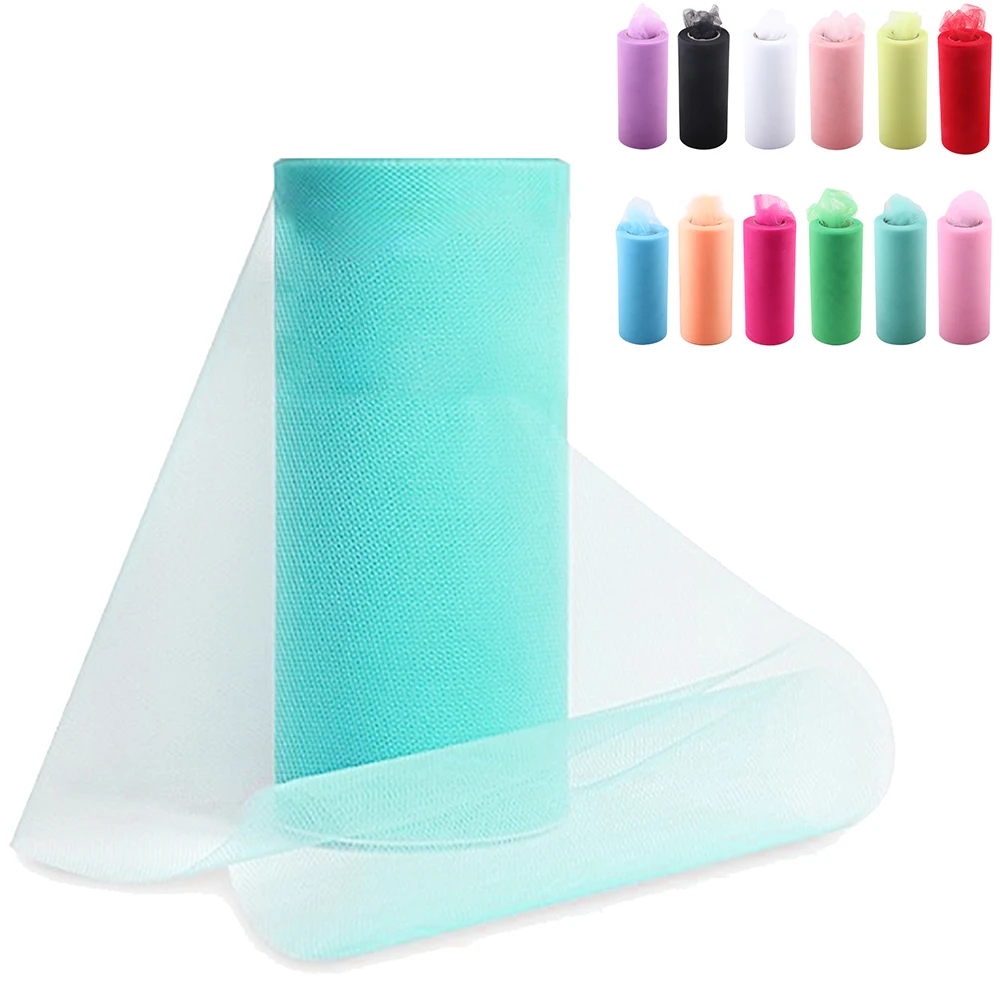 

25yards Tulle Roll Spool Fabric DIY Organza Ribbon Giftbox Wrap Ribbon Decorations Accessories Jewelry Findings Components