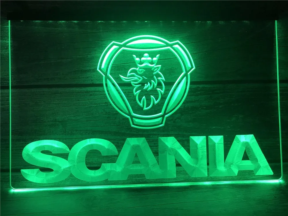 LR096 автомобиль scania Truck светодиодный неоновый светильник знаки