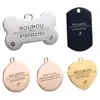 Free Engraving Pet ID Tag Stainless Steel Dog Cat Name Tags Collar Accessories Pendant Customized,Silver Gold Rose gold Black ► Photo 1/6
