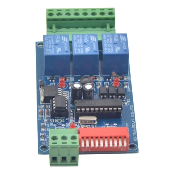 

1Pcs 3CH Relay Controller DMX 512 Decoder RGB LED Strip Module Dump Node 5~24V WS-DMX-RELAY-3CH-BAN