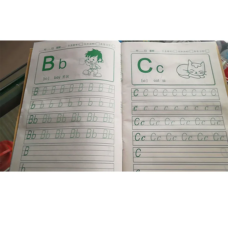  Kindergarten English Writing Books Practice 26 English Alphabets Letters Learning ABC Preschool Edu - 32950772055