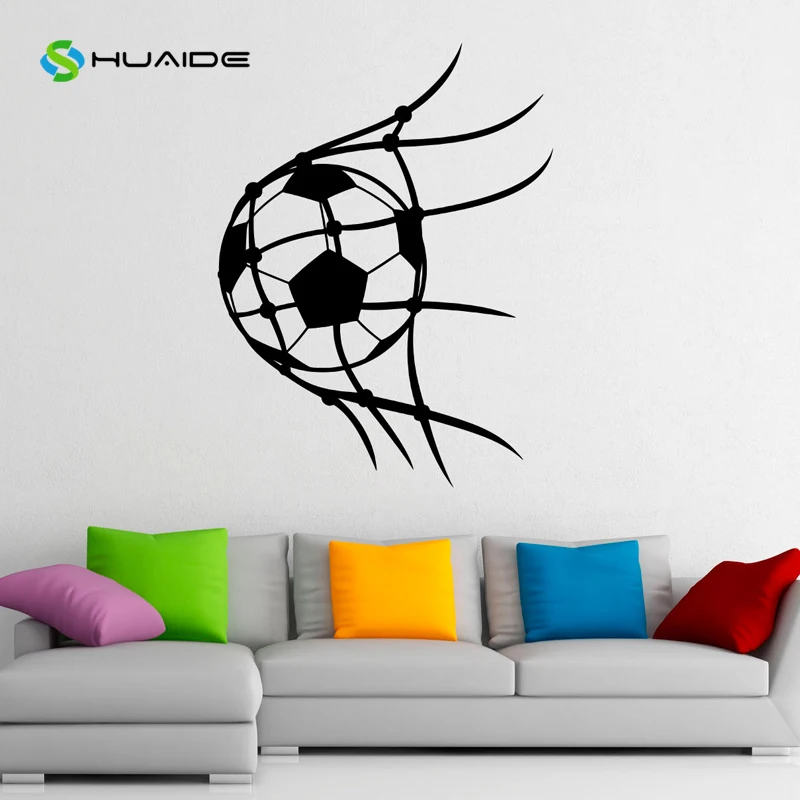 Compare Prices on Modern Graphic Design- Online Shopping/Buy Low ...  Soccer Ball Wall Decal Football Vinyl Stickers Sport Game Player Interior Home  Design Art Murals Wall