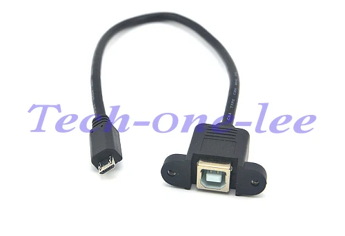 Кабель-удлинитель usb типа B с разъемом Micro 5Pin USB-b F для монтажа на панель Micro usb 5-контактный Кабель-адаптер 50 см