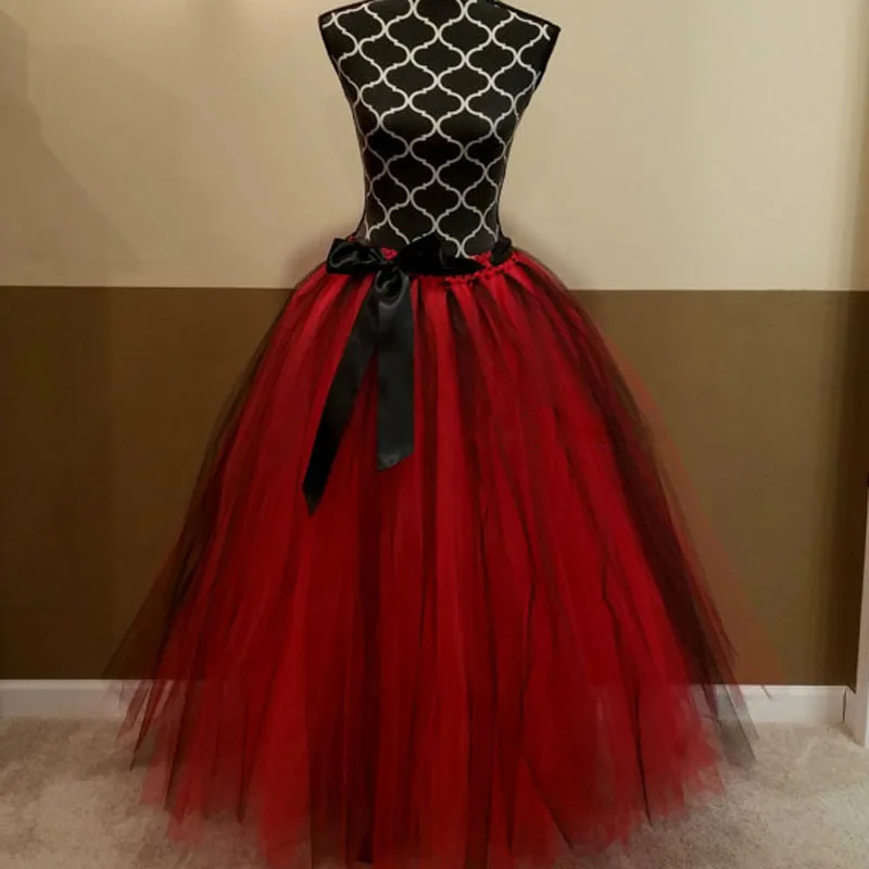 Any color adult tutu red black long tutu Wedding tulle skirt Bridal tutu skirt