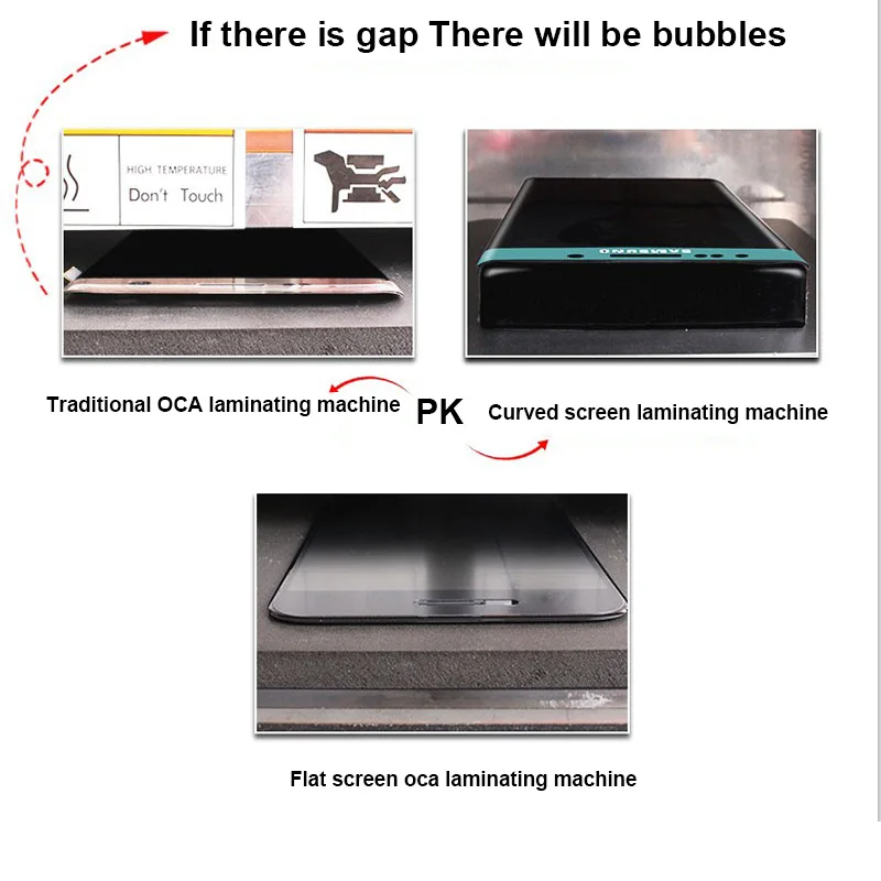 KO № 2 OCA вакуумная ламинирующая машина для iPhone Sumsung кромка кривой Сенсорный экран сломанный Стекло ремонт с S6 S6+ S7 S8 S8+ пресс-форм