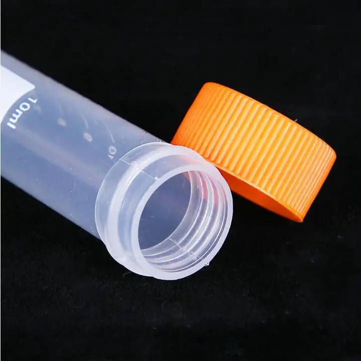 

100Pcs/lot 10ml Sharp-bottomed/Cone Centrifugal Tube with Graduation, Conical Bottom Plastic Centrifuge Tube with Screw Cap