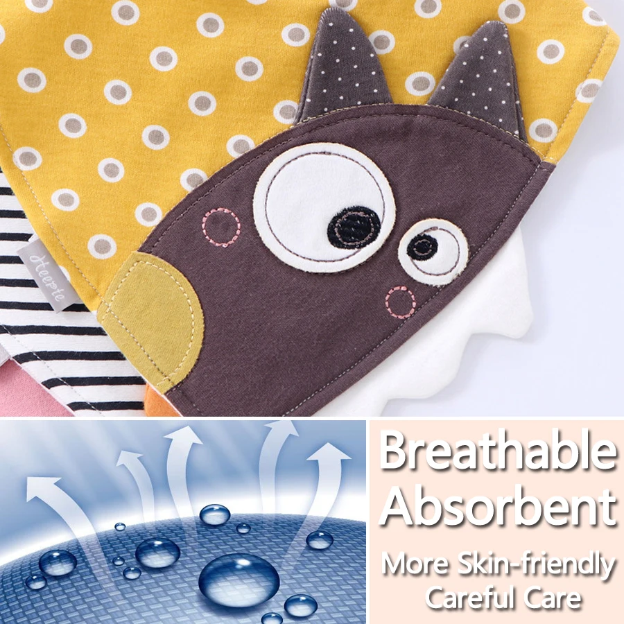2Pcs/Lot Cotton Baby Bibs Waterproof Bandana Bib for Baby Scarf Drool Slab Children's Bib Infant Apron Girl Stuff Boy Feeding
