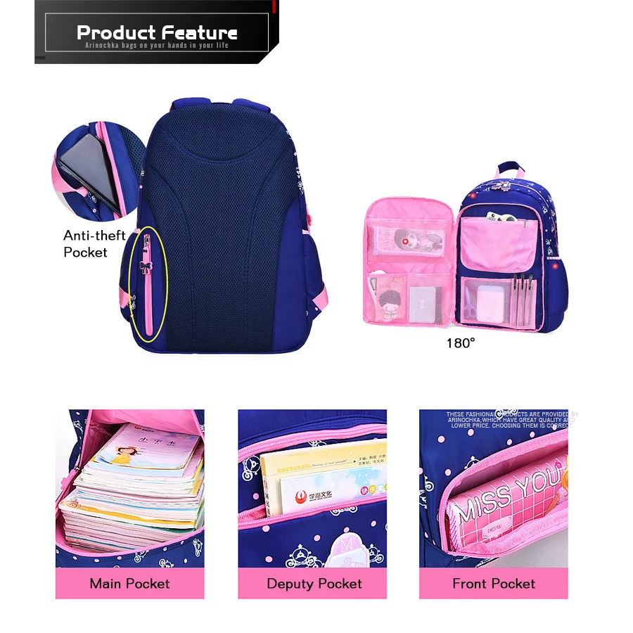 Детские школьные сумки для подростков девочек Bookbags Дети Высокое качество