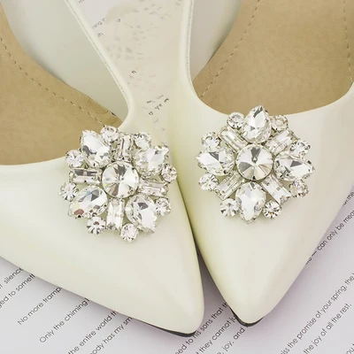 

Removable Women's Shoes Decoration Shoes lip Rhinestone Crystal Shoe Buckle 4cm