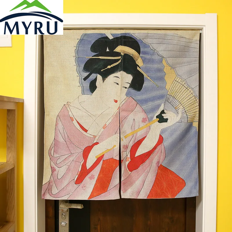 MYRU Japanese Style Creative Partition Cotton Curtain Cloth Japanese