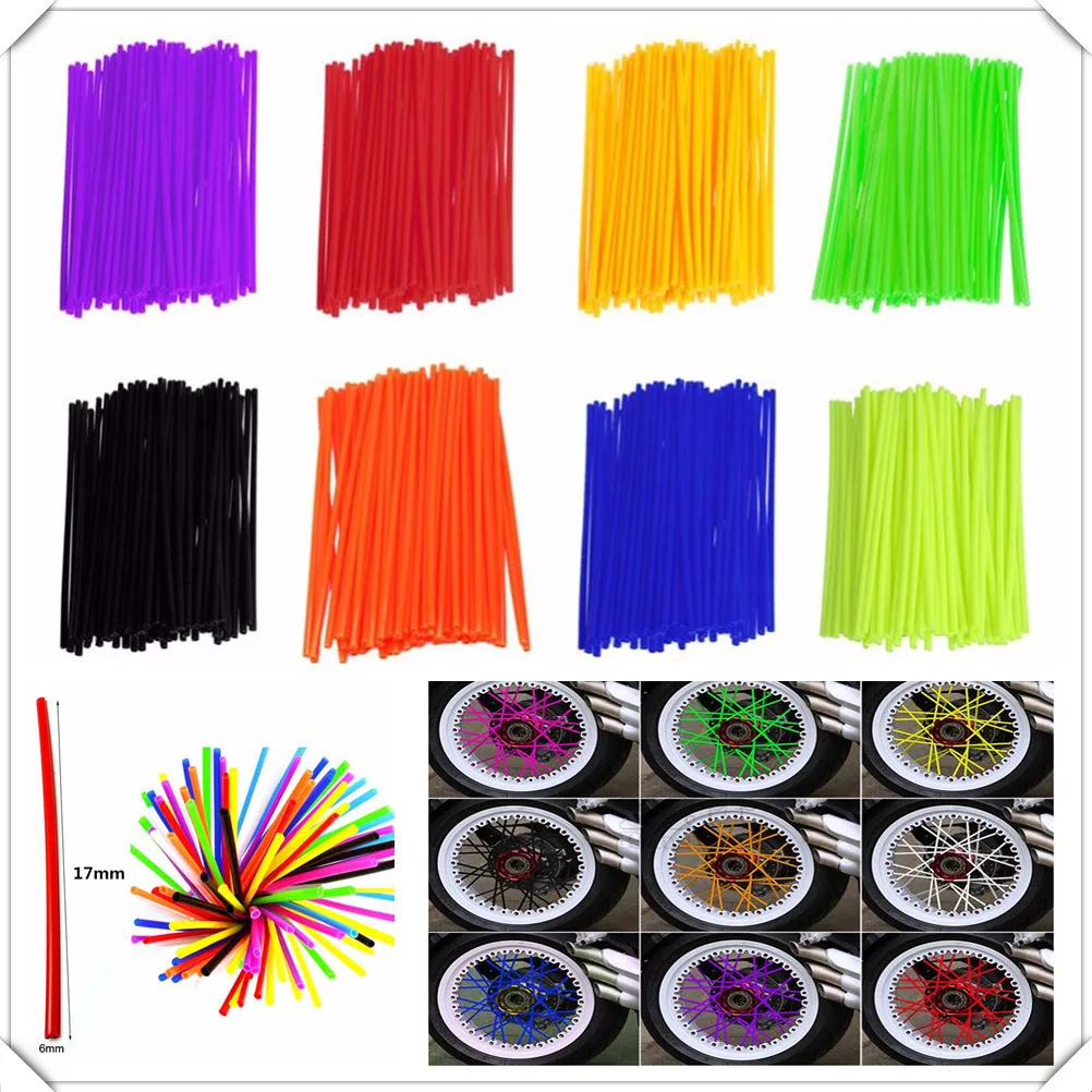 

Motorcycle Dirt pit Bike Wheel Rim Spoke Skin Cover Wrap Tube Protector for YAMAHA TT600R TW200 WR125X WR250 WR450 XT660