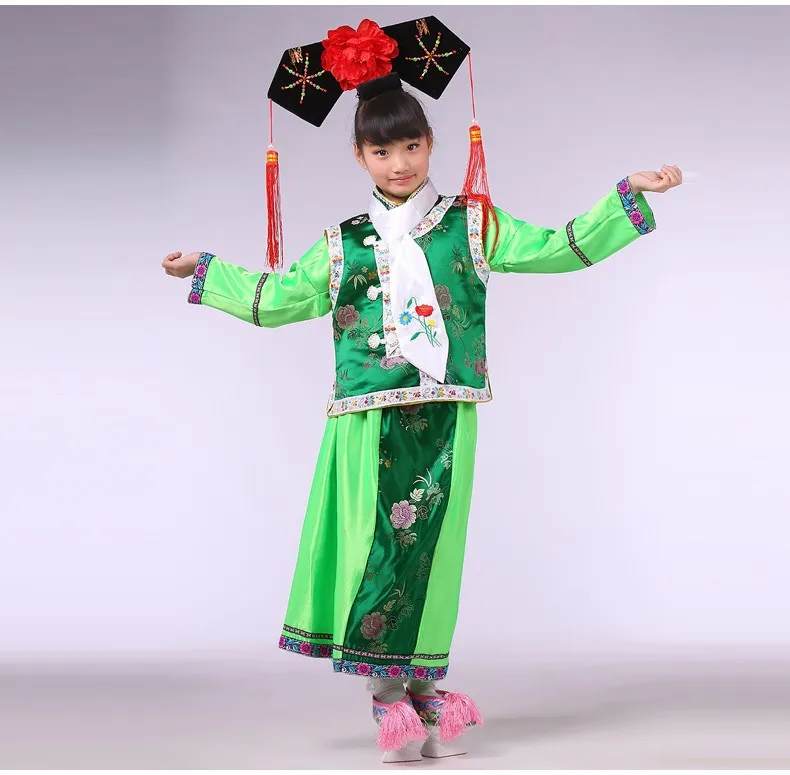 Детский день древний костюм Цин комплекты для принцесс Обувь для девочек производительность Костюмы Ласточка загружен