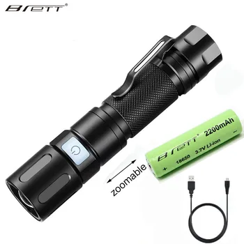 

LED flashlight Torch Micro USB rechargeable focusing tactical flashlight CREE T6 LED 1200Lumens 5 Modes Lanterna for Camping
