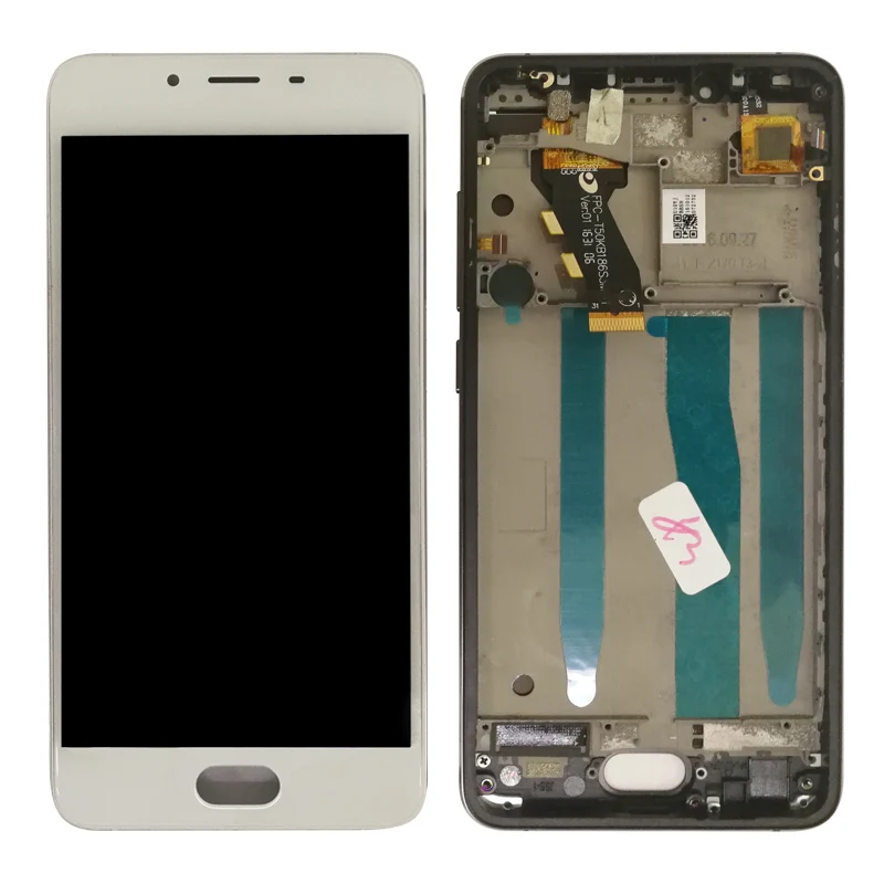 AAA الجودة ل Meizu U10 محول الأرقام بشاشة تعمل بلمس + شاشة الكريستال السائل ل Meizu U10 5.0 بوصة الهاتف المحمول مع الإطار شحن مجاني