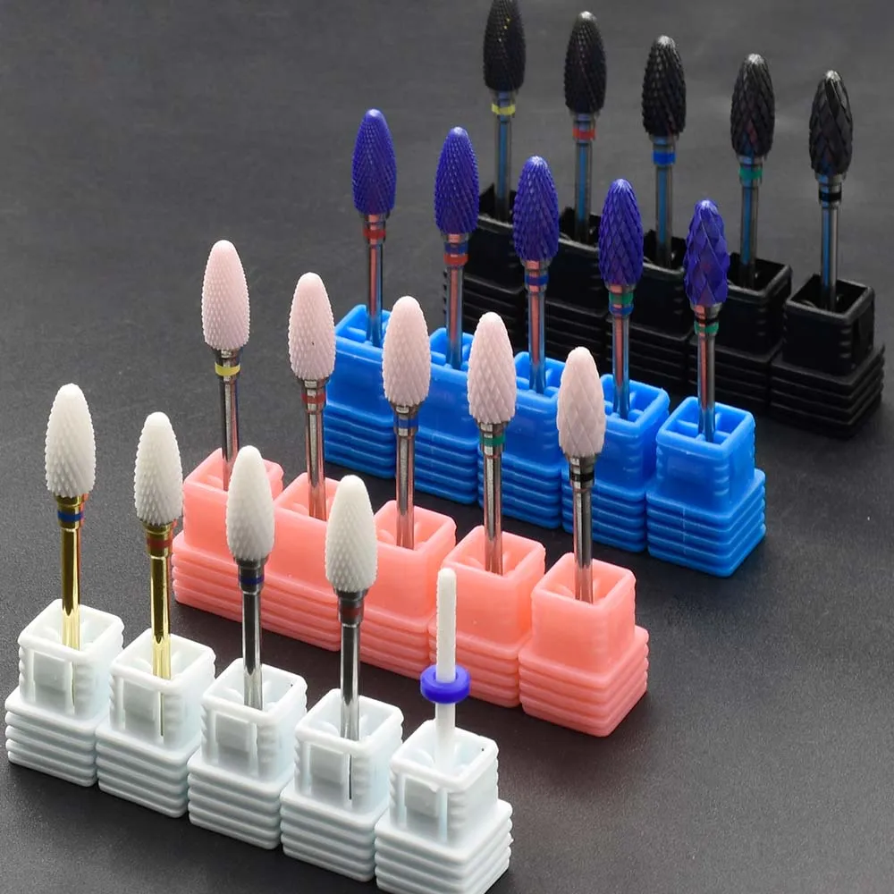 

Ceramic Nail Drill Bit Rotate Burr Milling Cutter Bits For Manicure Pedicure Tools Electric Machine Nail Drill Accessories Files