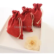 9x12 см/3X" джутовые ручной работы на шнурке упаковка мешковины для свадебной вечеринки рождественские подарочные сумки джутовые мешочки