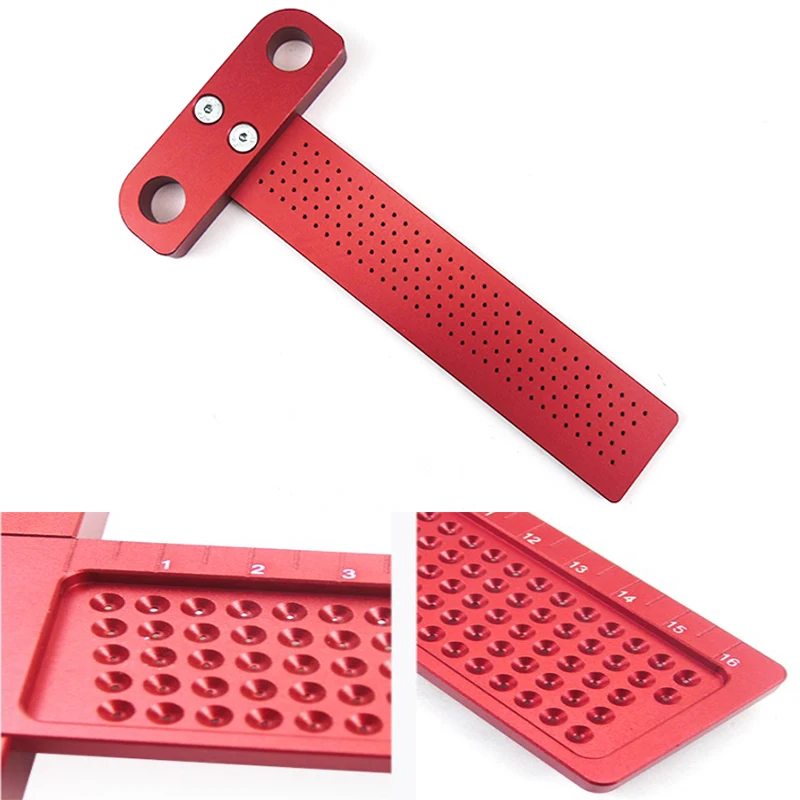 Tanie T 200 narzędzie pomiarowe do obróbki drewna typu T znaku odniesienia narzędzie pomiarowe ze stopu aluminium ze stopu aluminium precyzyjna krzyż kalibracji linijki