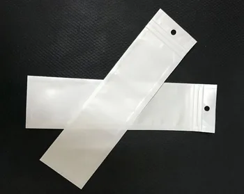 

DHL 5.5*21cm Clear/white Reclosable Valve Zipper Plastic Retail Packaging Bags Zip Lock Storage Bag Package W/ Hang Hole
