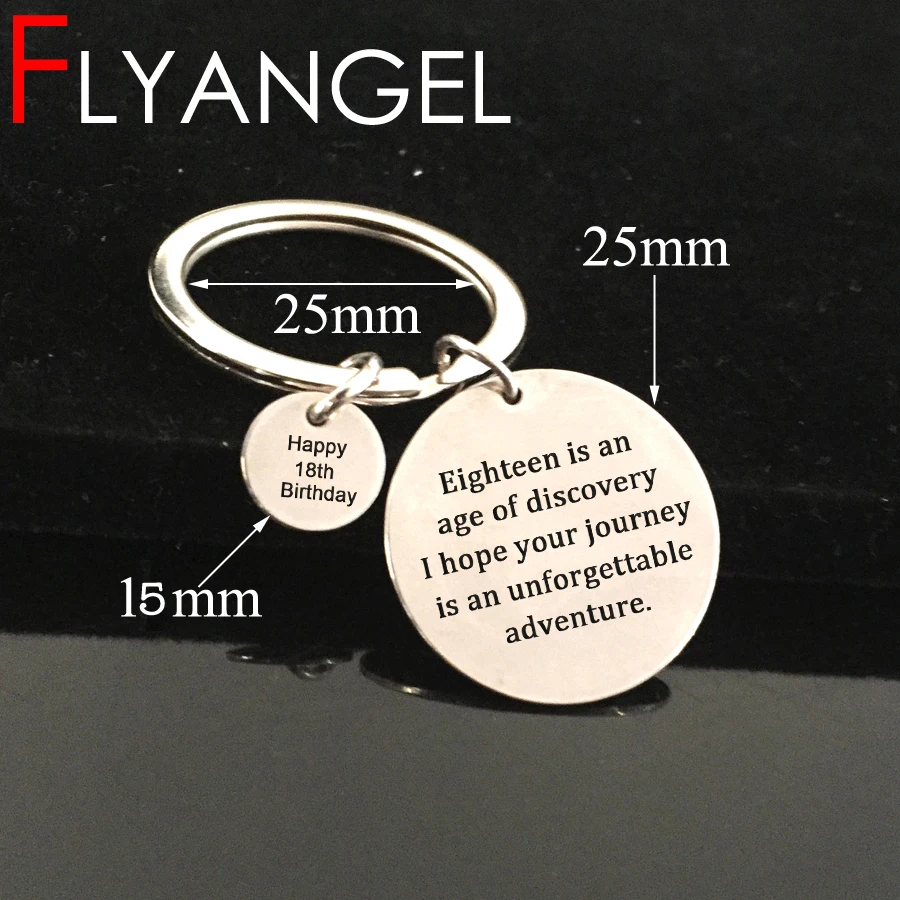 FLYANGEL Sweet 18 брелоков ручной штампованный держатель для ключей лет возраст