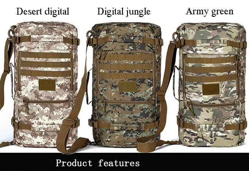 Военный нейлоновый рюкзак, мужские сумки, многофункциональный мужской рюкзак 60л, большая вместительность, супер водонепроницаемый туристический Камуфляжный Рюкзак