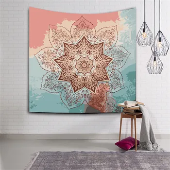 

Polyester fabric Wall hanging Tapestry Indian Mandala Compass Print Yoga Beach throw Mandala Hippie Sleeping pad wall Tapestry