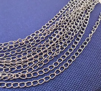 

4x6 mm 10 meter Silver Plated convoluted Chaintheof