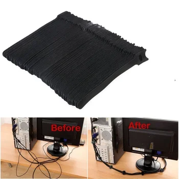 

500Pcs Nylon Fastening Cable Organizer Ties Wire Cord Straps Management Cable Winder for Iphone 12x200mm Black