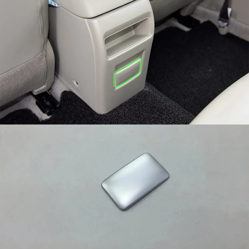 

Car Accessories Interior Decoration ABS Rear Armrest Box Cover Decoration Trim 1pcs For Nissan Tiida 2016 Car Styling