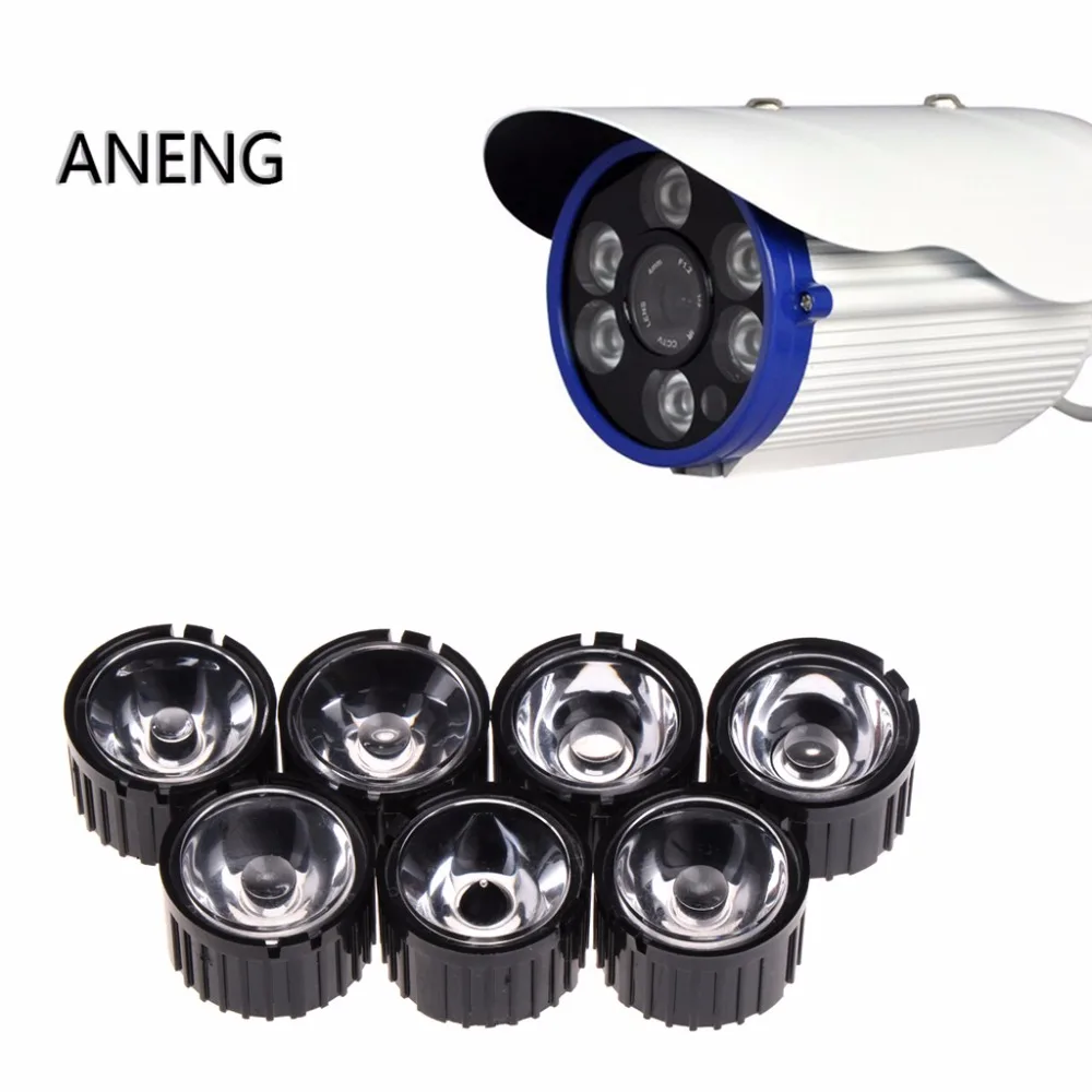 

ANENG 10 Pcs 5/15/30/45/60/90/120 Degree Lens Reflector Collimator w/ Holder For 1-5W LED