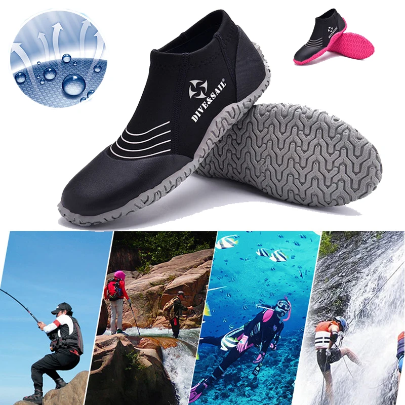 

Unisex Underwater Swimming Shoes 3mm Scuba Diving Beach Socks Diving Fins Watersports Beach Boots Anti-slip
