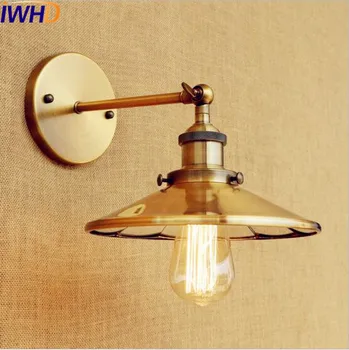 IWHD Gold Copper Vintage Wall Lamp Home Lighting Arm Edison Retro Wall Light Fixtures Loft Industrial Wall Sconce Apliques Pared iwhd adjustable arm led wall light vintage industrial lighting wall lamp style loft retro iron sconce luminaire on the wall
