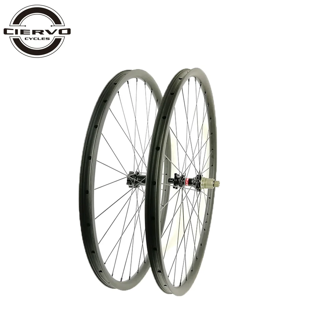 

1239g MTB XC Lefty 29er Carbon Wheelset 22mm x 28mm 29 inch Tubeless Hookless Bicycle Wheels 24h 28h Cross Country Gravel Bike