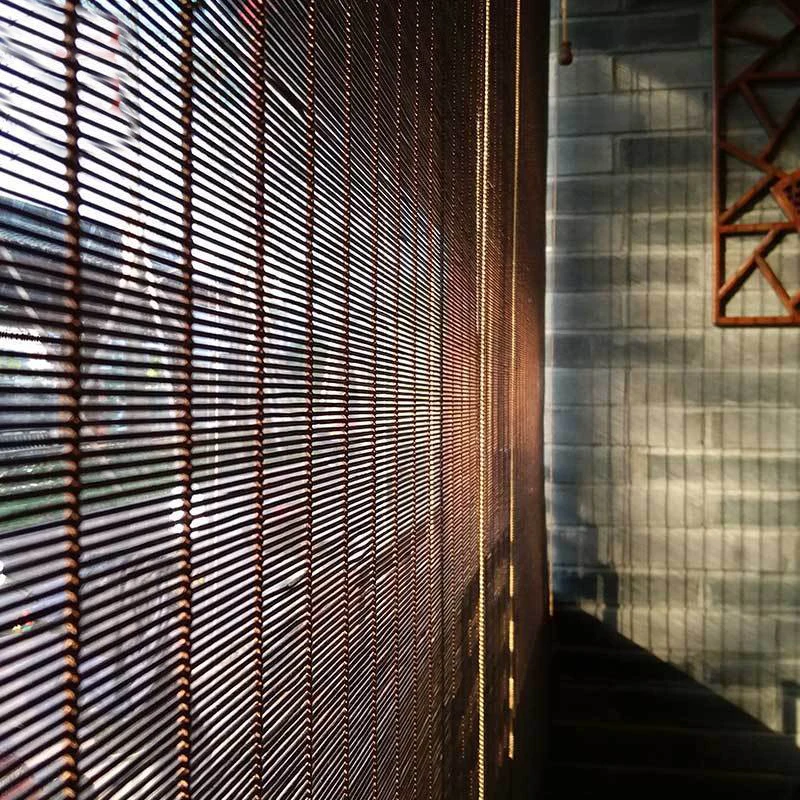 Custom finished bamboo balcony sun roller blinds curtains curtain panel